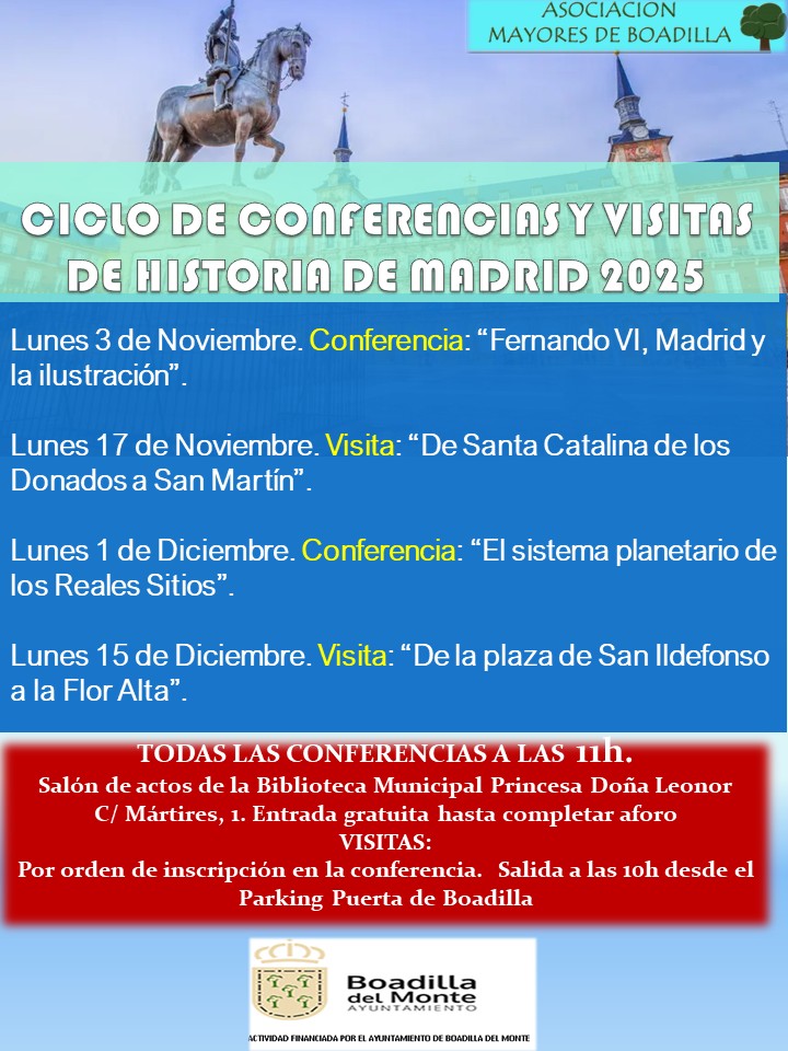 RECORDATORIO CONFERENCIAS HISTORIA DE MADRD